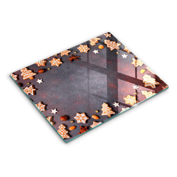 Szklana deska do krojenia Pierniczki świąteczne