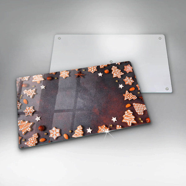 Szklana deska do krojenia Pierniczki świąteczne