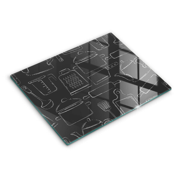 Szklana deska do krojenia Rysunkowe akcesoria kuchenne