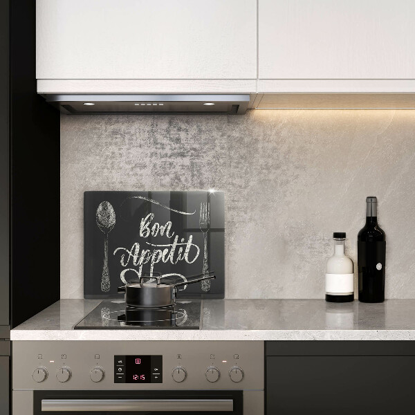 Szklana deska do krojenia Napis Bon Appetit