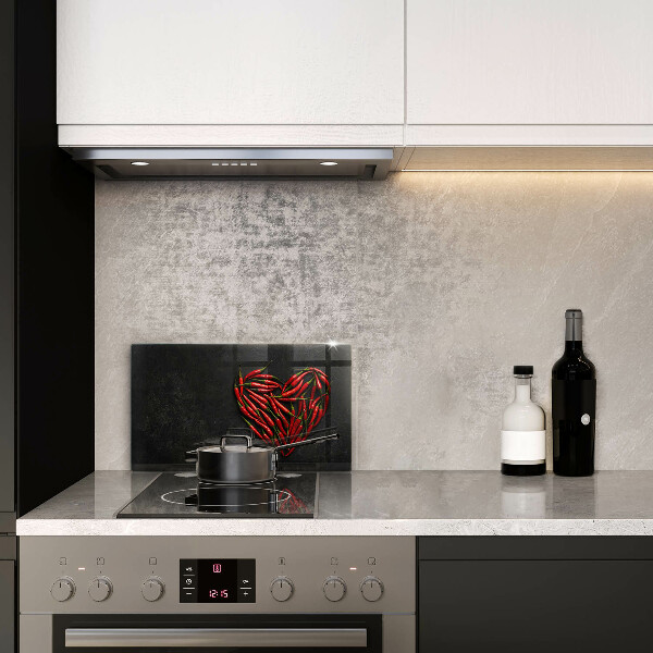 Szklana deska do krojenia Papryki chili serce