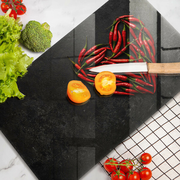 Szklana deska do krojenia Papryki chili serce