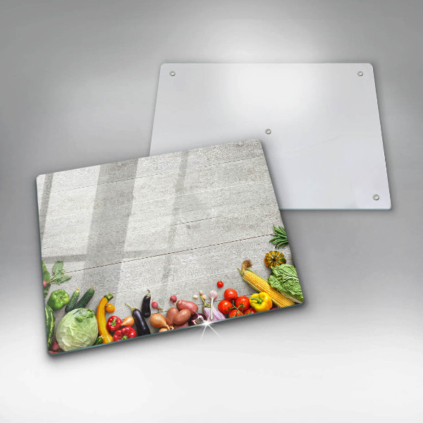 Szklana deska do krojenia Warzywa na deskach
