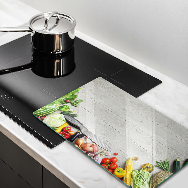 Szklana deska do krojenia Warzywa na deskach