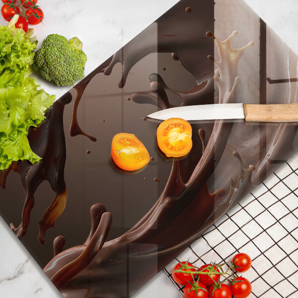Szklana deska do krojenia Płynna czekolada