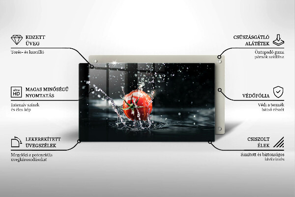 Szklana deska do krojenia Pomidor w wodzie