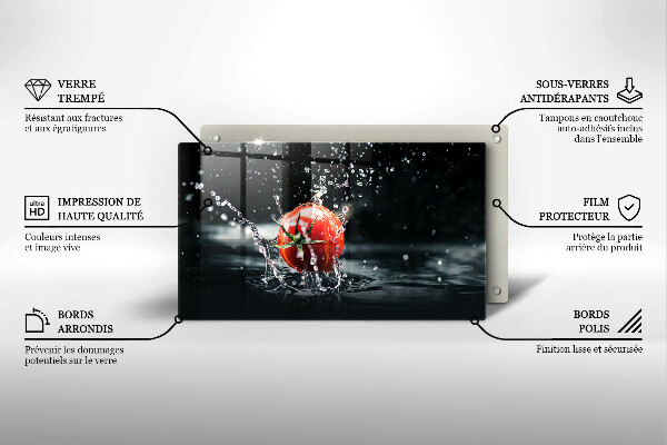 Szklana deska do krojenia Pomidor w wodzie