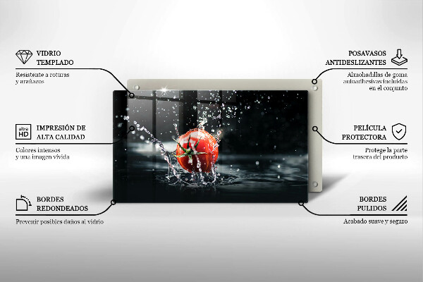 Szklana deska do krojenia Pomidor w wodzie