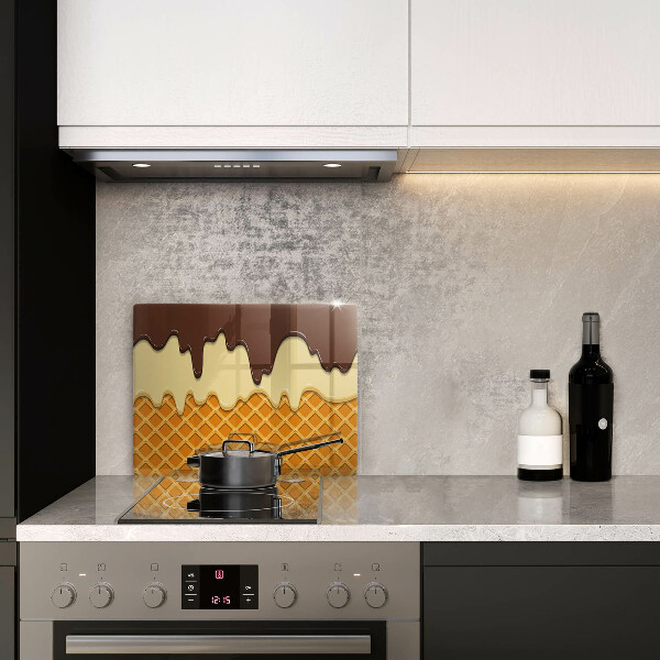 Szklana deska do krojenia Ilustracja lody rożek