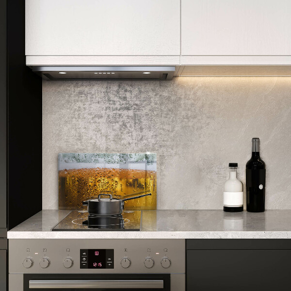 Szklana deska do krojenia Mokra szklanka piwa