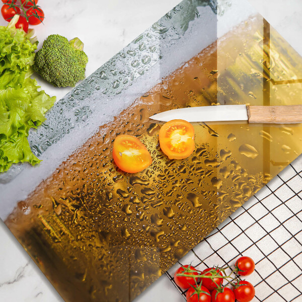 Szklana deska do krojenia Mokra szklanka piwa