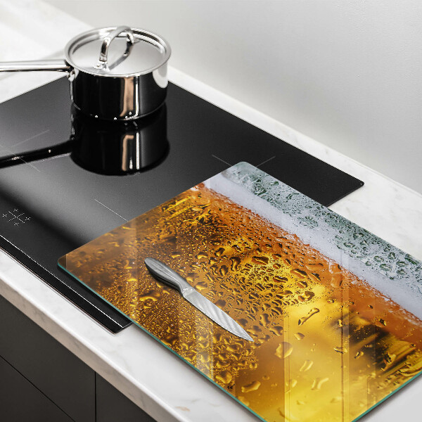 Szklana deska do krojenia Mokra szklanka piwa