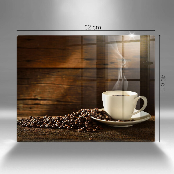Szklana deska do krojenia Filiżanka kawy drewno