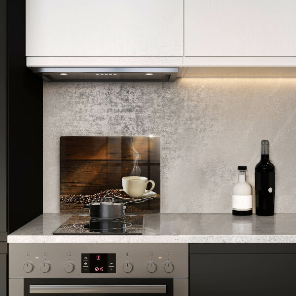 Szklana deska do krojenia Filiżanka kawy drewno