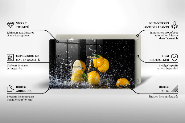 Szklana deska do krojenia Soczyste owoce cytryny