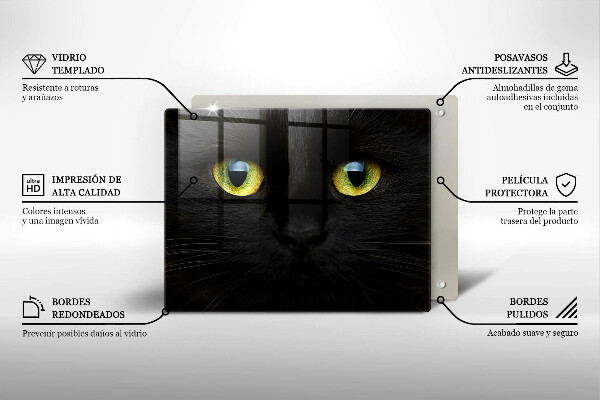 Szklana deska do krojenia Zwierzę kocie oczy