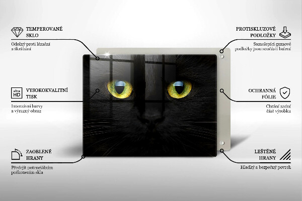 Szklana deska do krojenia Zwierzę kocie oczy