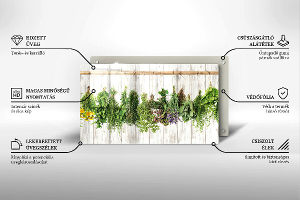 Szklana deska do krojenia Suszone zioła i rośliny