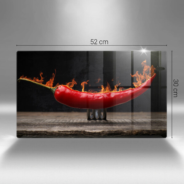 Szklana deska do krojenia Gorąca papryczka chili