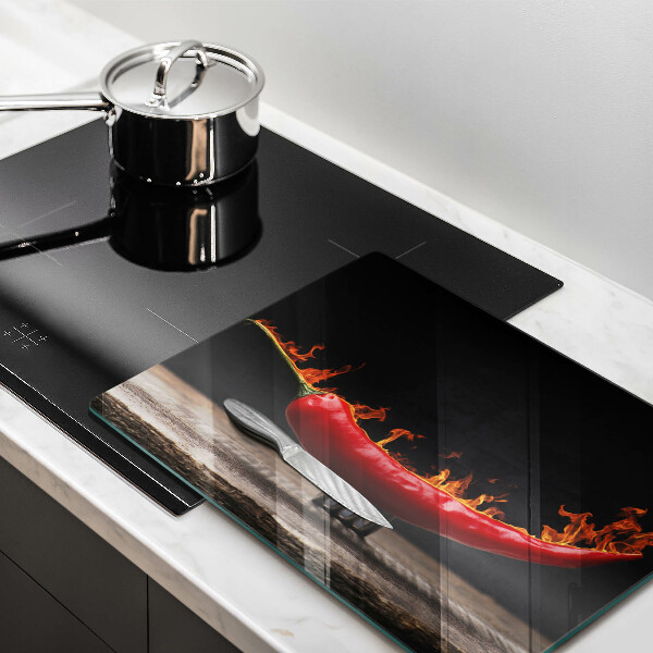 Szklana deska do krojenia Gorąca papryczka chili