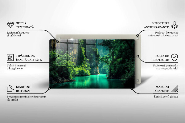 Szklana deska do krojenia Pejzaż laguna