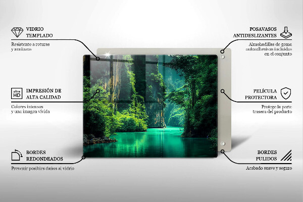 Szklana deska do krojenia Pejzaż laguna