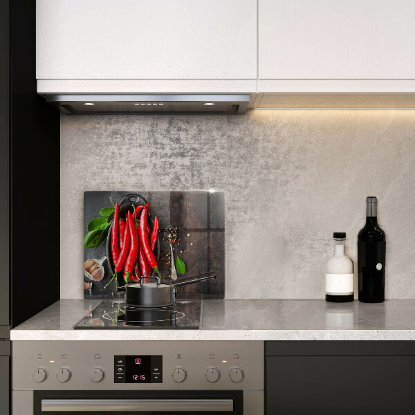 Szklana deska do krojenia Czerwone papryczki chili