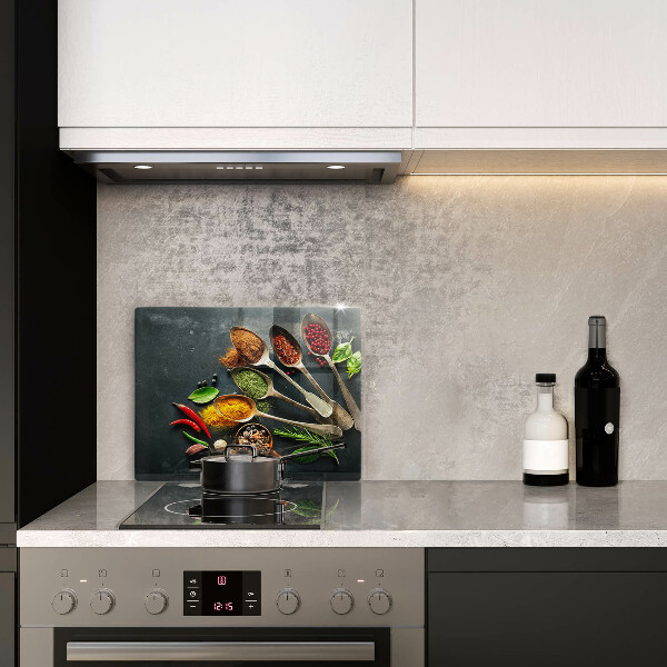 Szklana deska do krojenia Kuchenne łyżki przyprawy