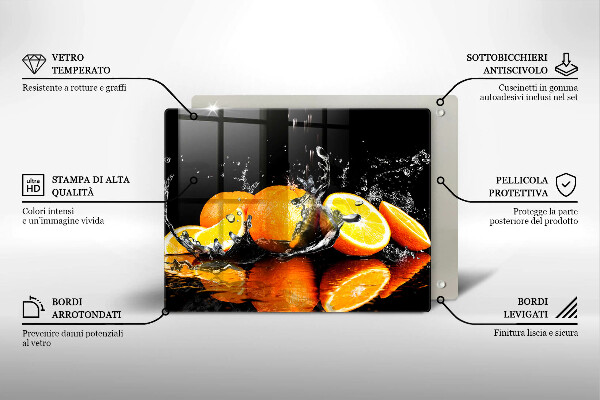 Szklana deska do krojenia Soczyste owoce pomarańcze