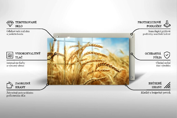 Szklana deska do krojenia Kłosy zbóż na polu