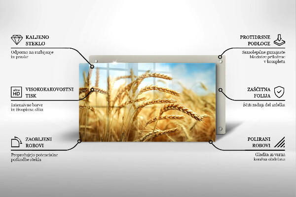 Szklana deska do krojenia Kłosy zbóż na polu