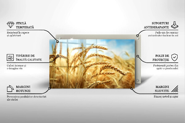 Szklana deska do krojenia Kłosy zbóż na polu