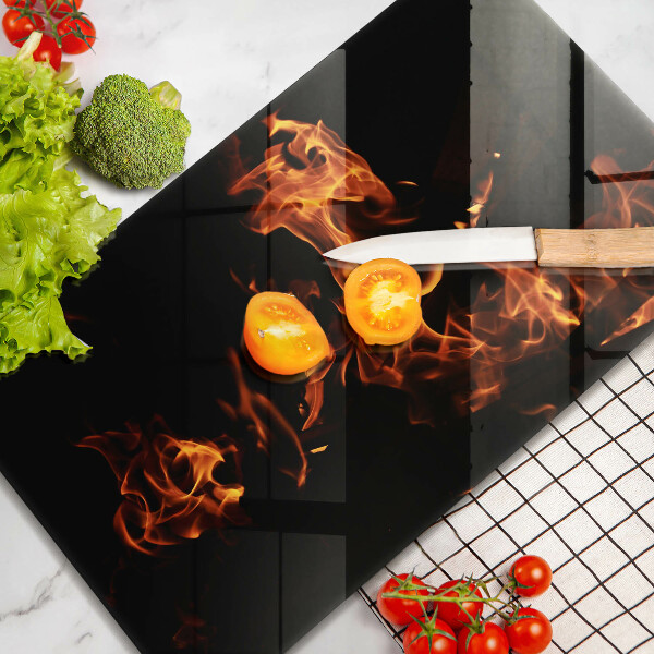 Szklana deska do krojenia Ogień żywy płomień