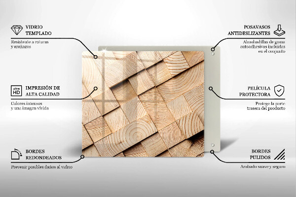 Deska kuchenna Drewniane kwadraty