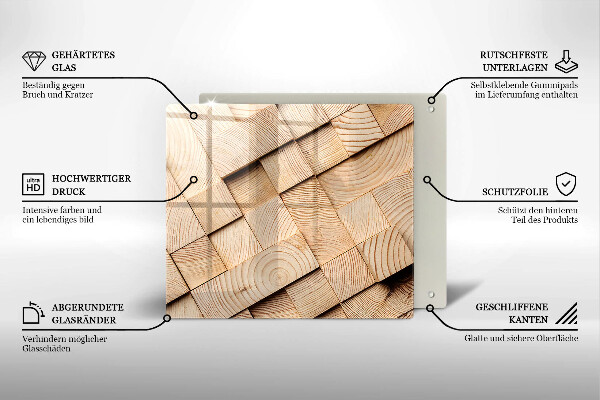 Deska kuchenna Drewniane kwadraty