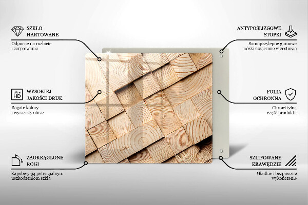 Deska kuchenna Drewniane kwadraty