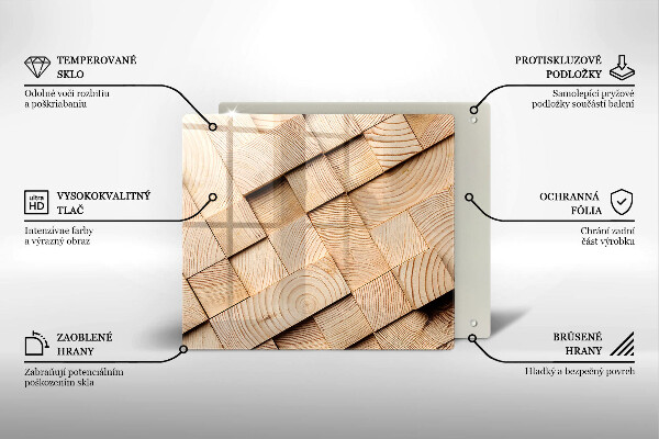 Deska kuchenna Drewniane kwadraty
