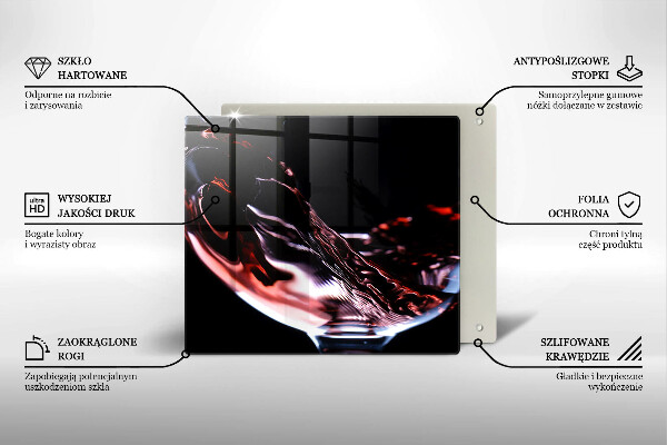 Deska kuchenna Kieliszek czerwonego wina
