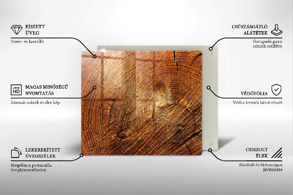 Deska kuchenna Drewno słoje drzewa