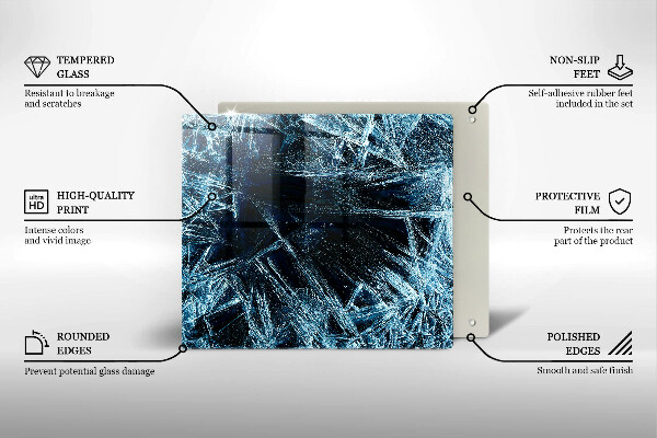 Deska kuchenna Struktura ostry lód