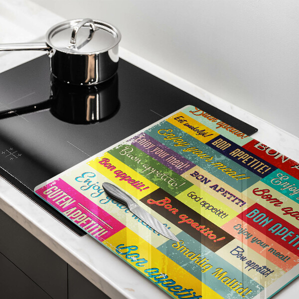 Deska kuchenna Napisy Smacznego języki