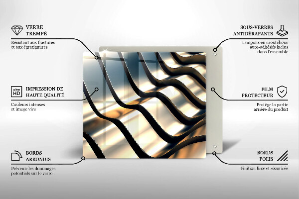 Deska kuchenna Metalowe kształty 3D