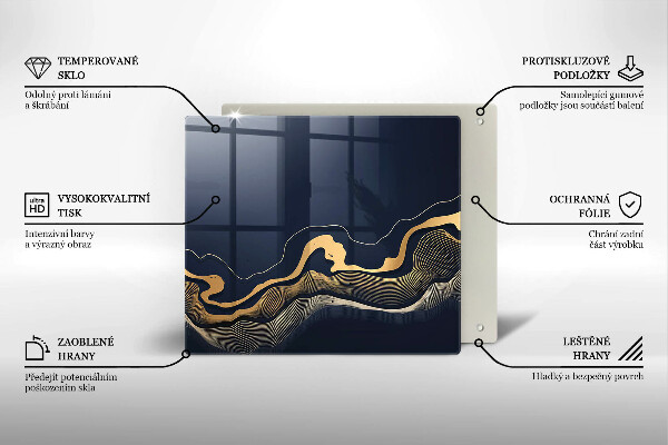 Deska kuchenna Abstrakcja złote linie