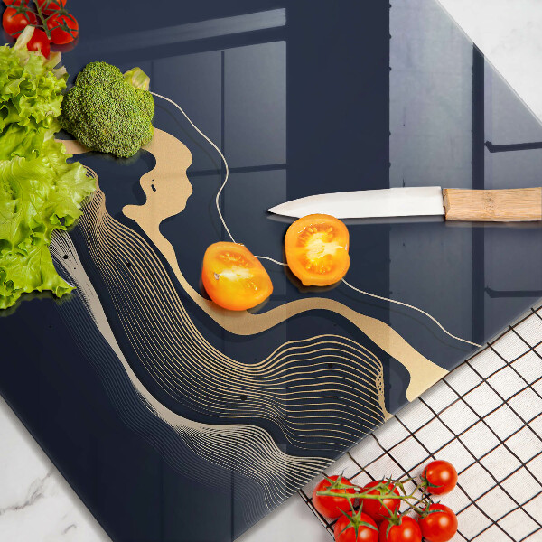 Deska kuchenna Abstrakcja złote linie