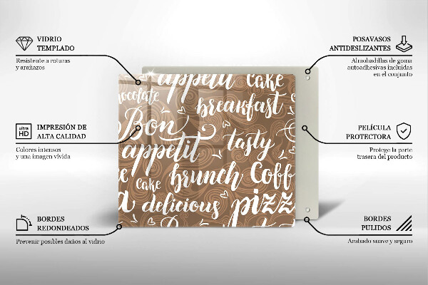 Deska kuchenna Napisy Bon appetit