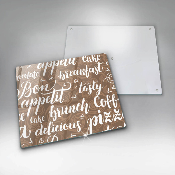 Deska kuchenna Napisy Bon appetit