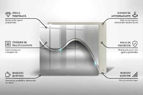 Deska kuchenna Metalowa abstrakcja