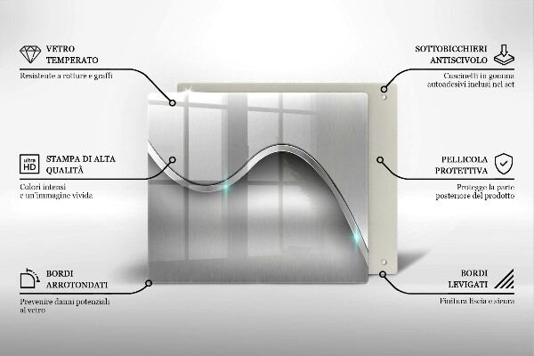 Deska kuchenna Metalowa abstrakcja