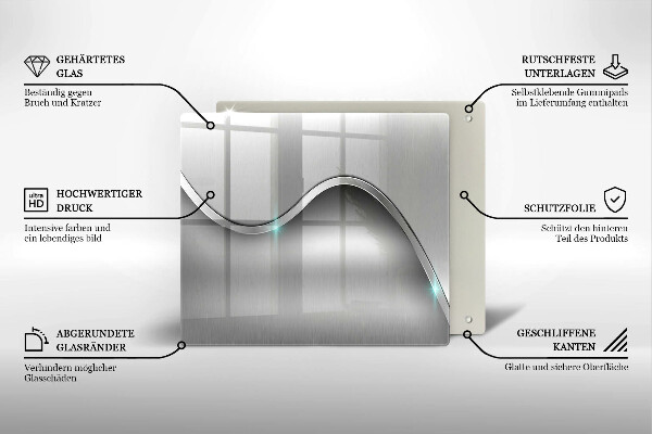 Deska kuchenna Metalowa abstrakcja