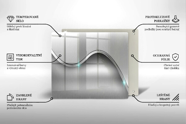 Deska kuchenna Metalowa abstrakcja